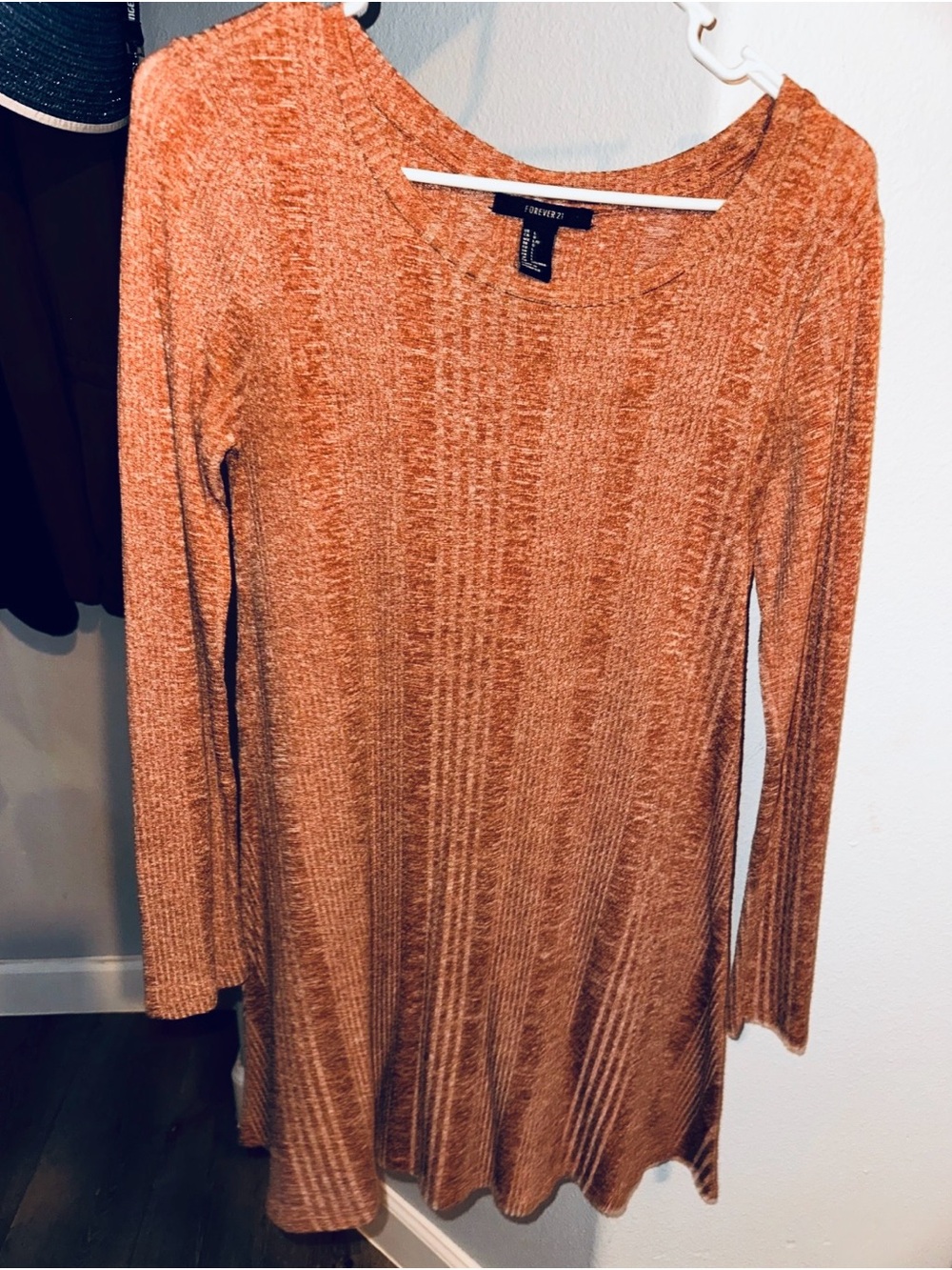 Forever 21 Burnt pink Ribbed Swing Dress